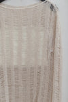 SWAYING/KNIT beaded decorative hollow top SW23SS1T61 off-white PS85